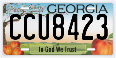 GA license plate CCU8423