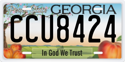 GA license plate CCU8424