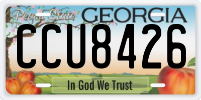 GA license plate CCU8426