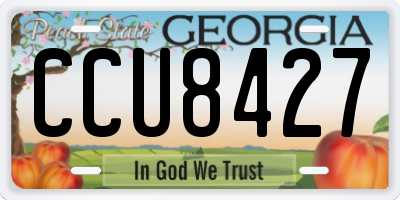 GA license plate CCU8427