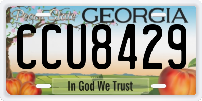 GA license plate CCU8429