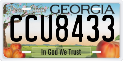GA license plate CCU8433