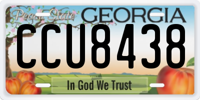 GA license plate CCU8438