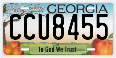 GA license plate CCU8455