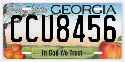 GA license plate CCU8456