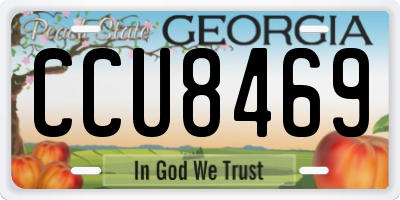 GA license plate CCU8469