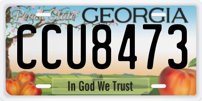 GA license plate CCU8473