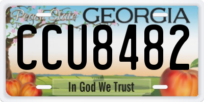 GA license plate CCU8482