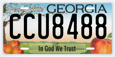 GA license plate CCU8488