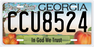 GA license plate CCU8524