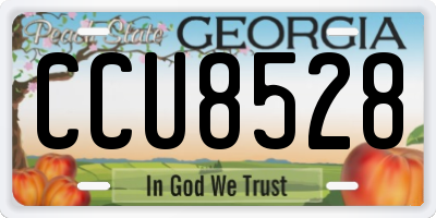GA license plate CCU8528