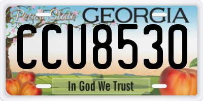 GA license plate CCU8530
