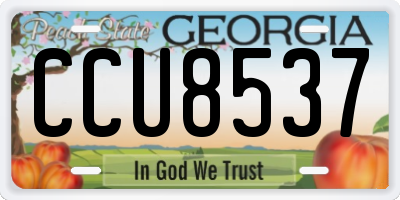 GA license plate CCU8537