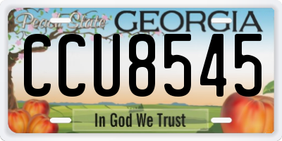 GA license plate CCU8545