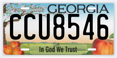 GA license plate CCU8546