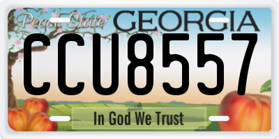 GA license plate CCU8557