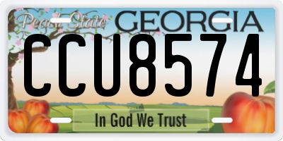 GA license plate CCU8574
