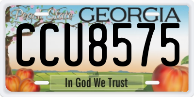 GA license plate CCU8575