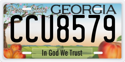 GA license plate CCU8579