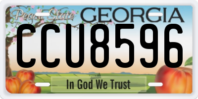 GA license plate CCU8596