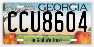 GA license plate CCU8604