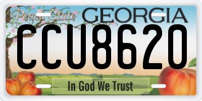 GA license plate CCU8620