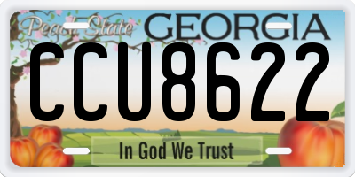 GA license plate CCU8622