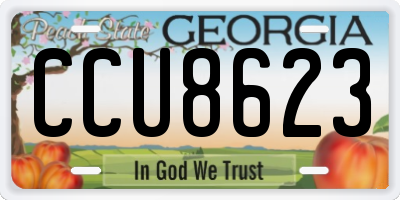 GA license plate CCU8623