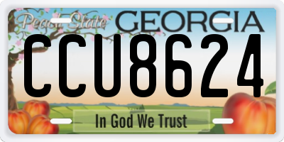 GA license plate CCU8624
