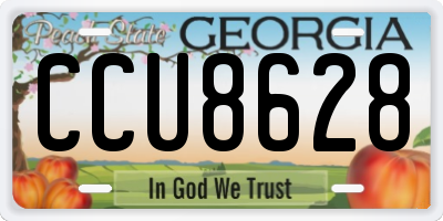 GA license plate CCU8628