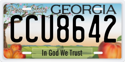 GA license plate CCU8642