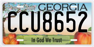 GA license plate CCU8652