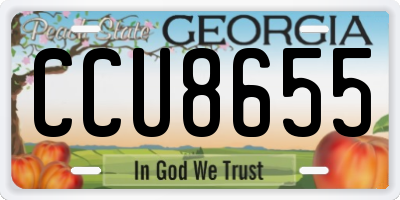 GA license plate CCU8655