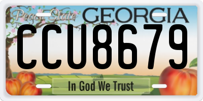 GA license plate CCU8679