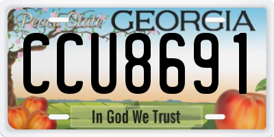 GA license plate CCU8691