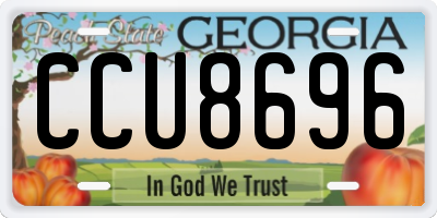 GA license plate CCU8696