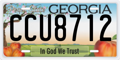 GA license plate CCU8712