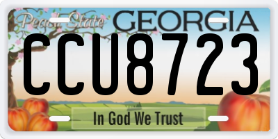 GA license plate CCU8723