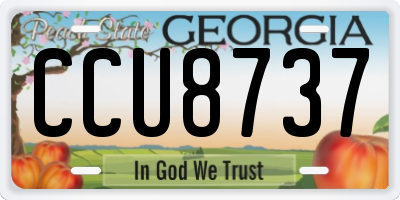 GA license plate CCU8737