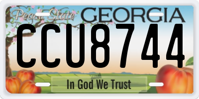 GA license plate CCU8744