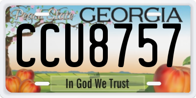 GA license plate CCU8757