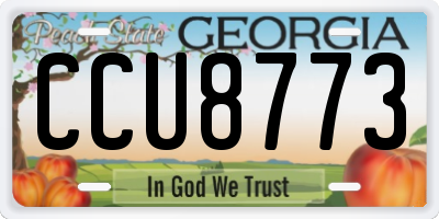 GA license plate CCU8773