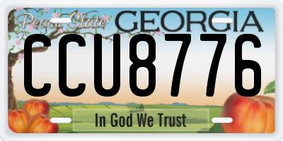 GA license plate CCU8776
