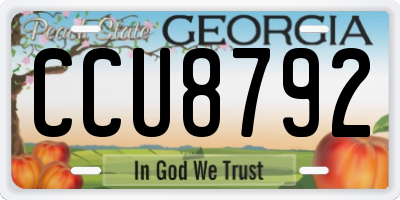 GA license plate CCU8792