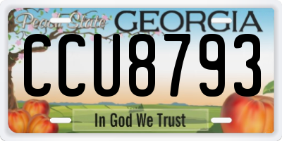 GA license plate CCU8793