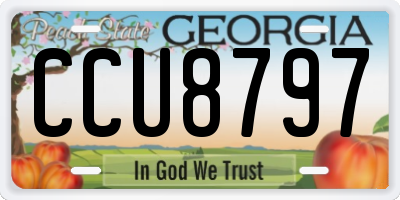 GA license plate CCU8797