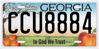 GA license plate CCU8884