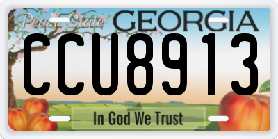 GA license plate CCU8913