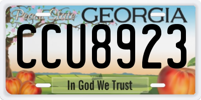 GA license plate CCU8923