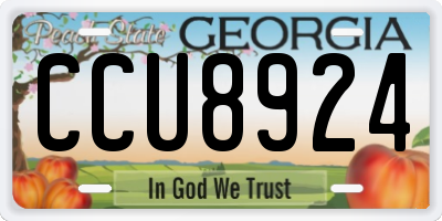 GA license plate CCU8924